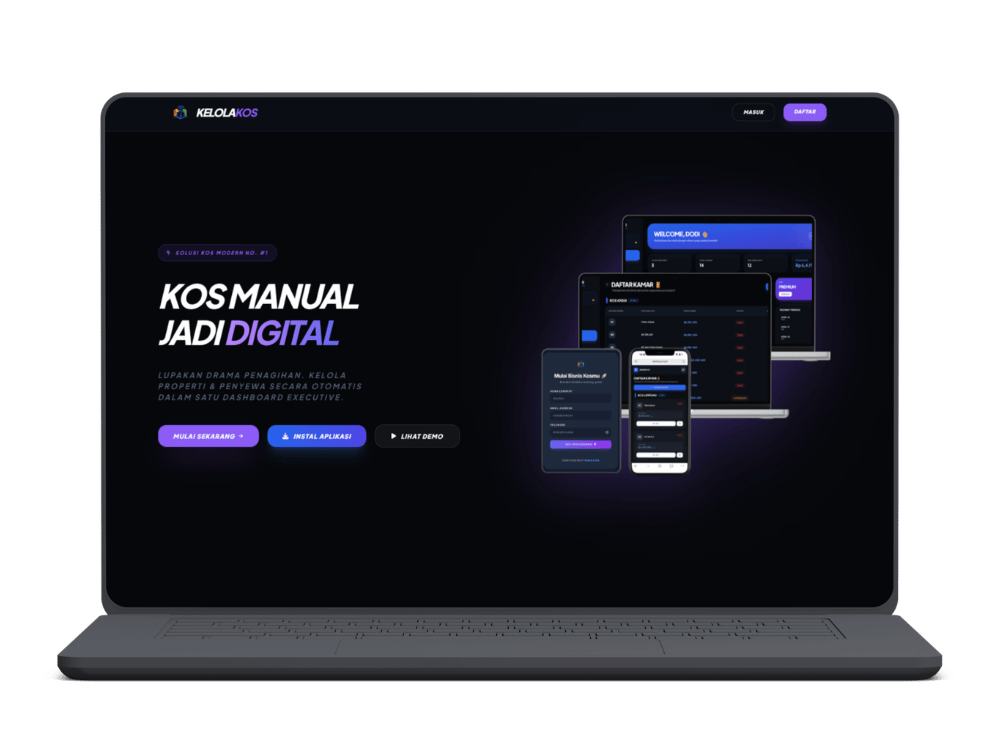 KelolaKos Platform Mockup